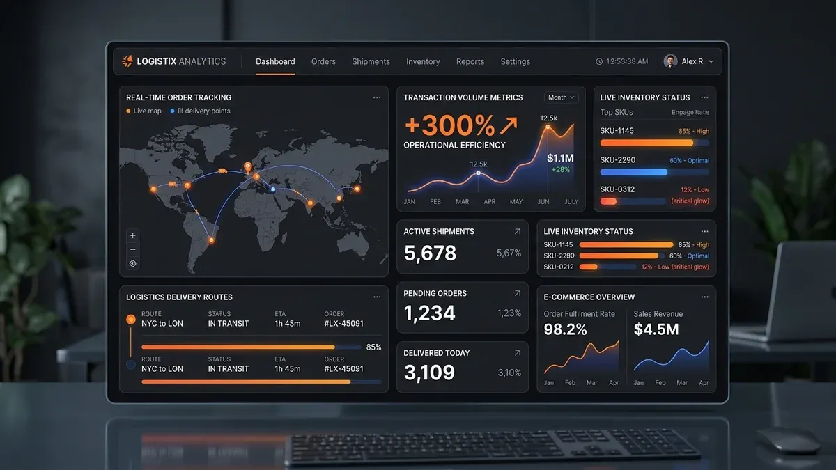 GoFruver order-management and transactional logistics dashboard